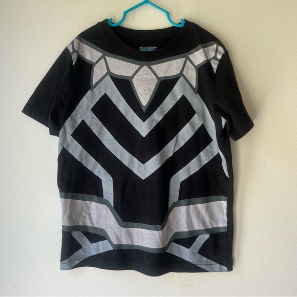 🌼 5/$25 Old Navy Black Panther PJ Top Kids M (8) Marvel Costume Sleep Shirt Tee - Picture 1 of 9
